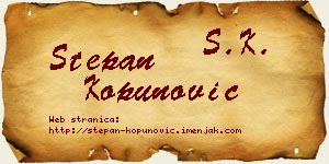 Stepan Kopunović vizit kartica